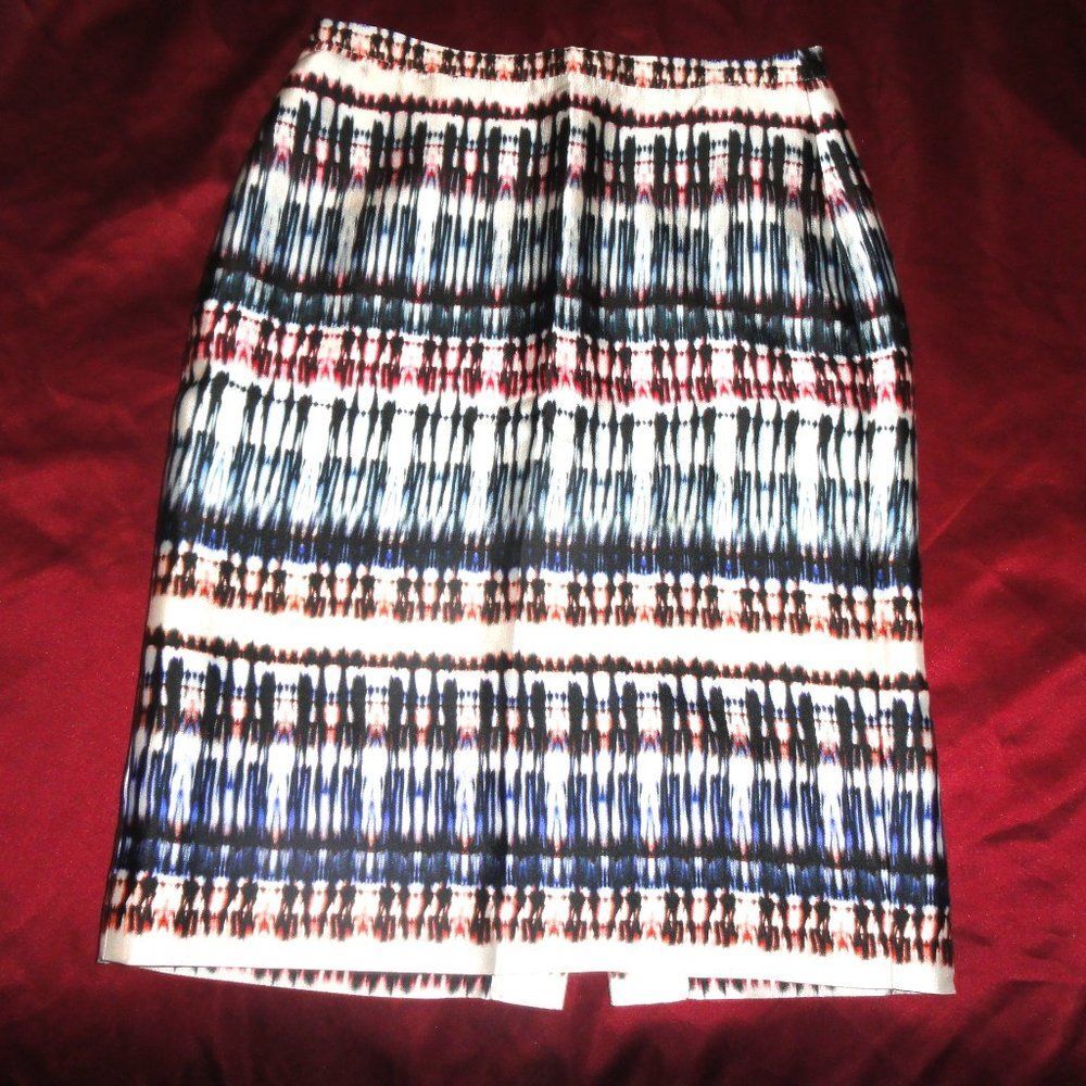Geometric Pencil Skirt Size 6 NEW